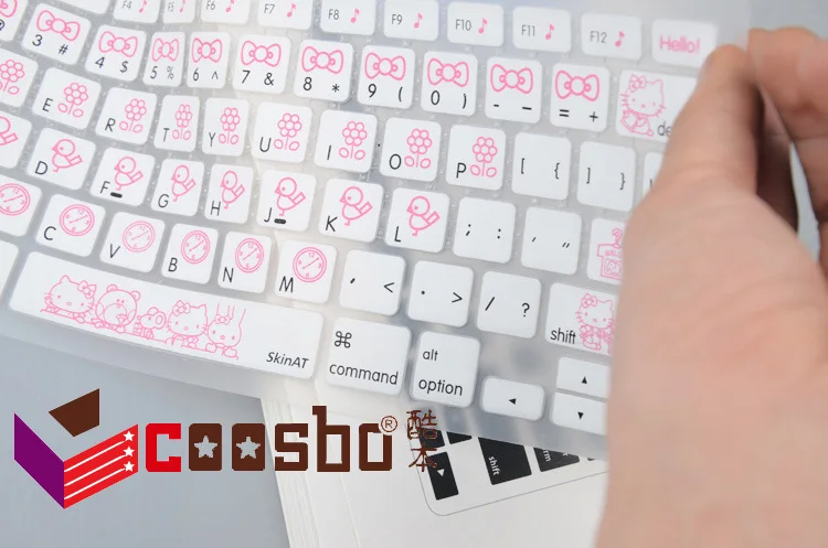 Американская версия hello kitty, силиконовая Мягкая наклейка на клавиатуру для Apple 1" Macbook Air pro/retina 13 15 17