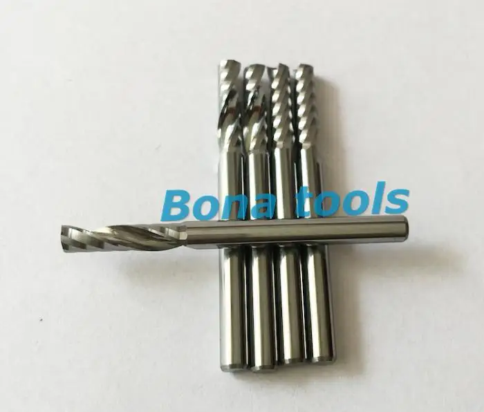 Одиночная Флейта концевая фреза с ЧПУ Режущий инструмент 1/8*12 мм твердосплавная