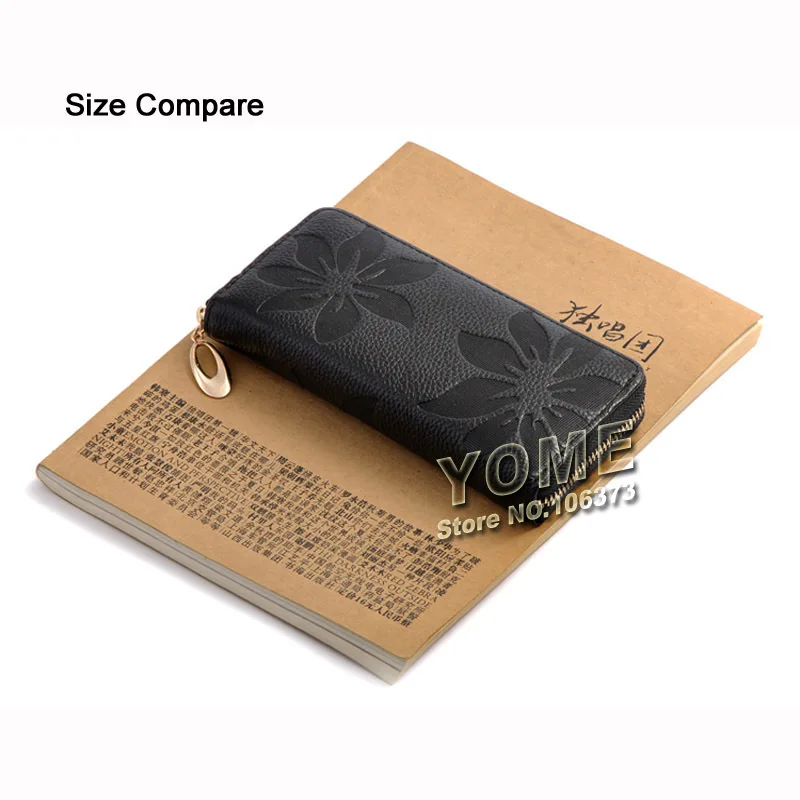 Женские рчид кошельки модные цветы тиснение натуральная кожа женские клатчи кошельки Дамская сумка для денег кошелек для монет верхний слой коровья кожа