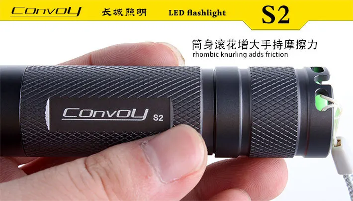 Конвой S2 Cree XM-L2 U2-1A AMC7135* 3 2-группа 3/5 режим EDC светодиодный фонарик