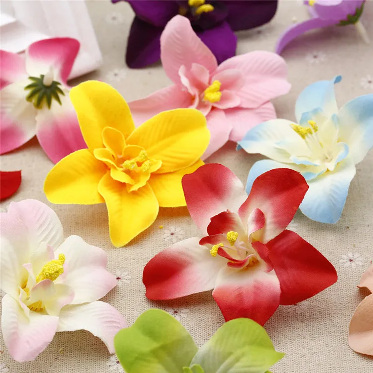 3 шт./пакет 6 см фиолетовые цветы DIY аксессуары для украшения дома свадебные ткани