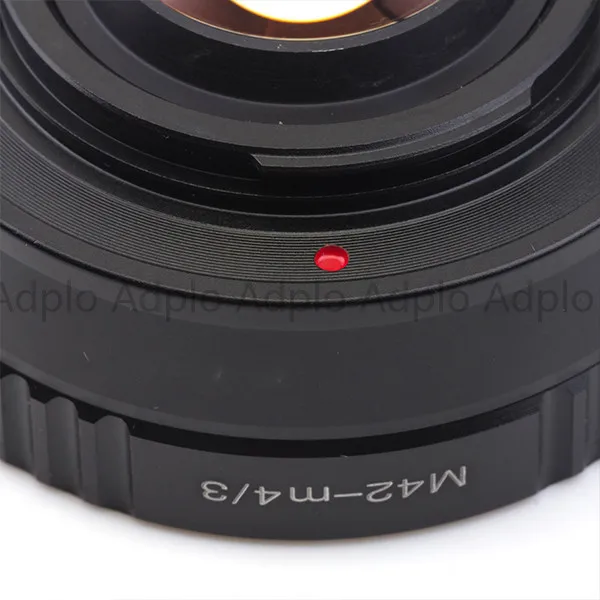 ADPLO M42-M/43 фокальный редуктор усилитель скорости, костюм для объектива M42 костюм для Micro Four Thirds 4/3 камера Panasonic LUMIX GX9