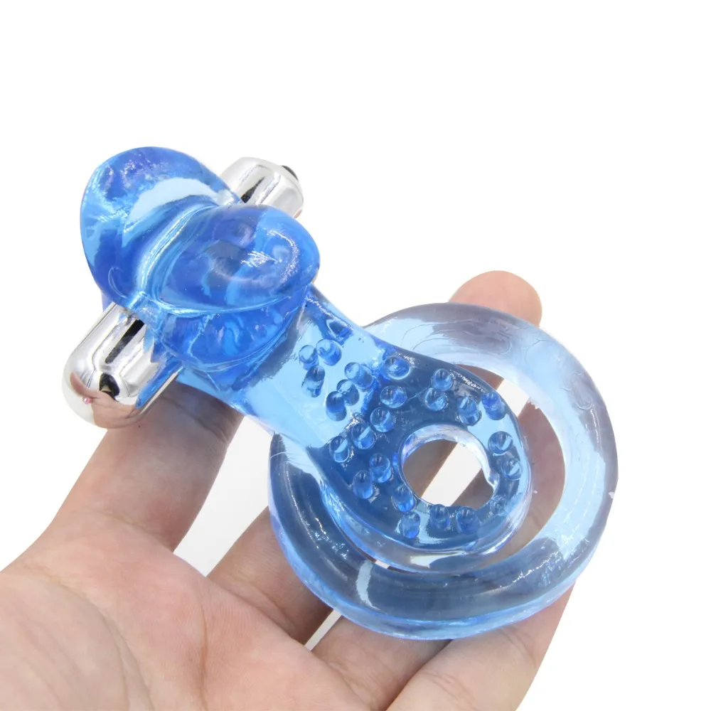 Dingye 2016 Силиконовое кольцо с двойным кольцом вибрирующее для члена секс игрушки