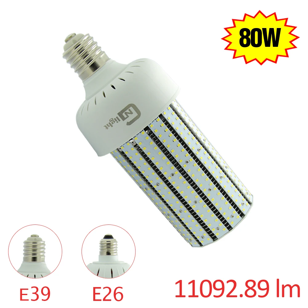 CE Rohs одобрил MHL HPS замена E39 E40 E27 лампы разъем 80 Вт светодиодная лампа кукурузы 6000 К