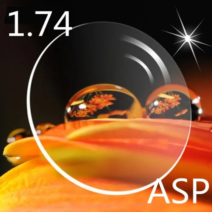 2.4.1 шток 1,74 ASP одиночные линзы зрения(по рецепту линзы очков) супер высокий индекс