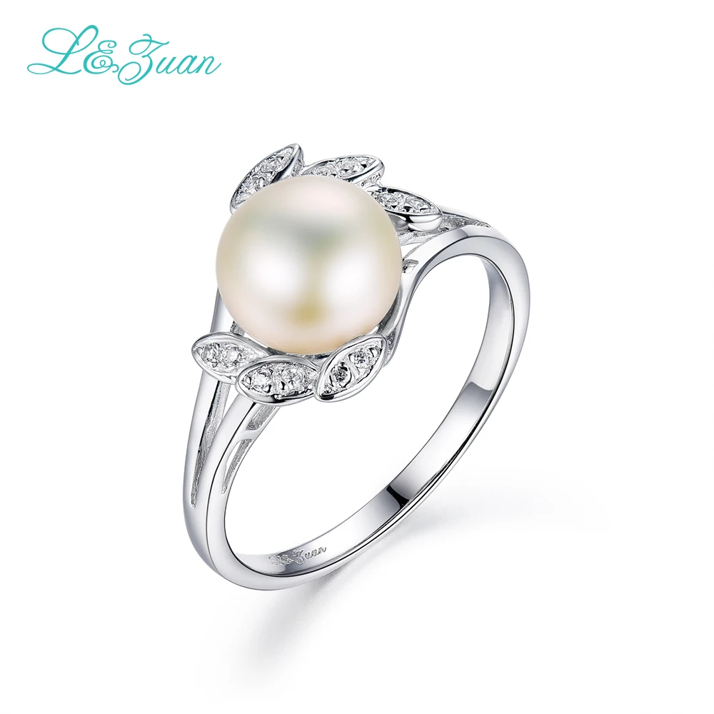 Кольцо женское из серебра 925 пробы с жемчугом 9-10 мм | Украшения и аксессуары