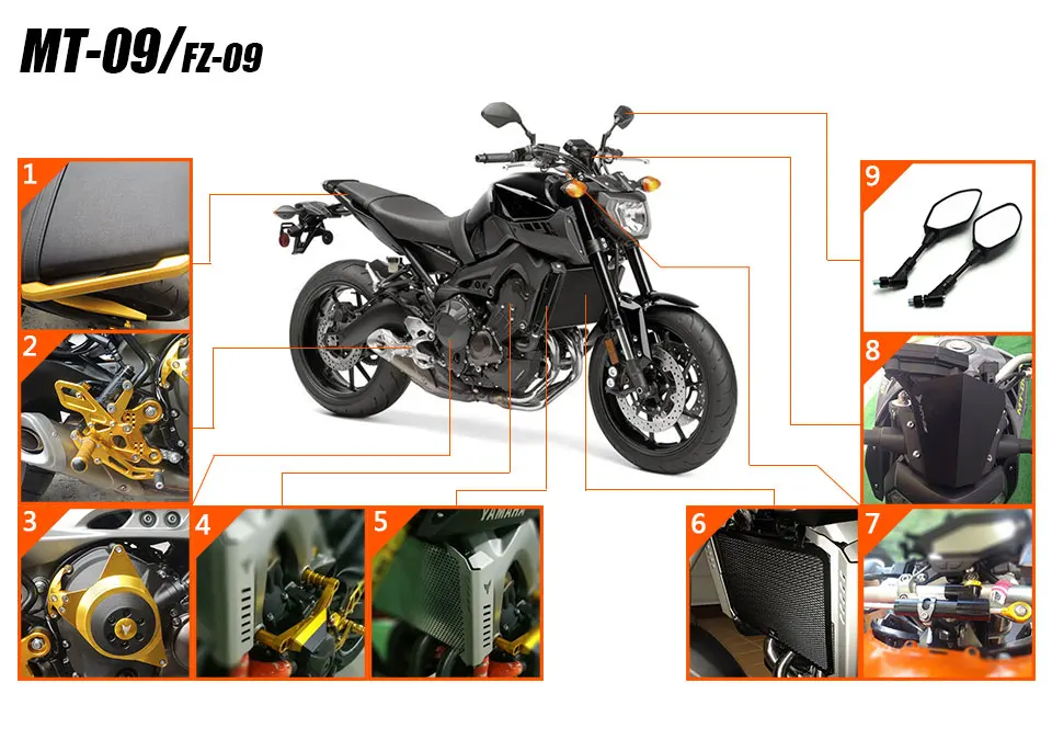 KEMiMOTO Z800 MT09 FZ09 FZ1 YZF R1 R6 вилы преднагрузки регулятор для YAMAHA MT-09 Z800 GSX-R1000 2005-2008 ZX-10R 2004-2010