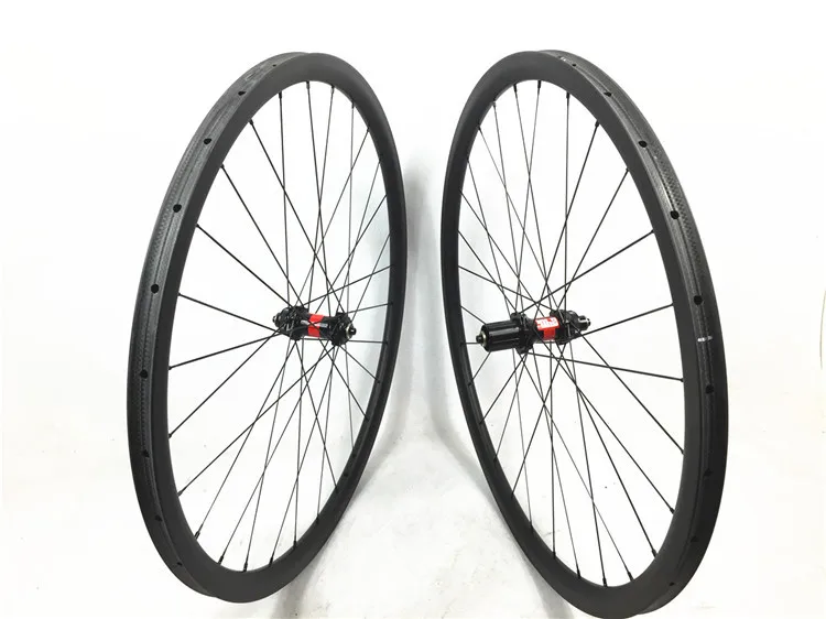 

2017 Farsports 700C toray carbon cyclocross bicycle wheels 30mm x 25mm wide tubular with DT 240s SP hub 28H OEM accepted