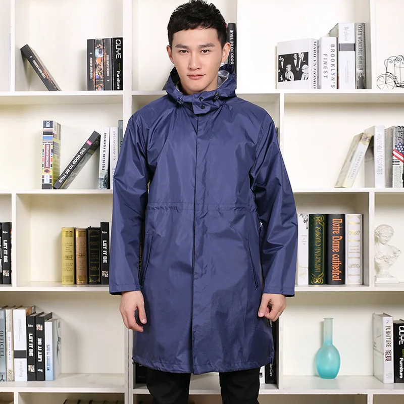 Повседневный мужской плащ с капюшоном из нейлона непромокаемое пончо|raincoat with