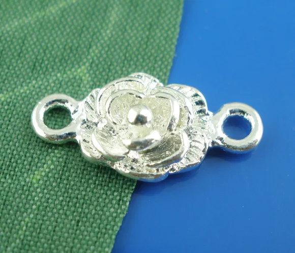 MJartoria 150 шт посеребренные в форме розы формы шарма Разъемы для Аксессуары