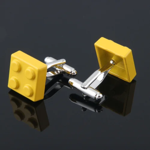 9 Colors Square Toy Building Block Game Cufflinks Lego Classic Copper Cuff Links For Mens Jewelry Gift GD0091 | Украшения и