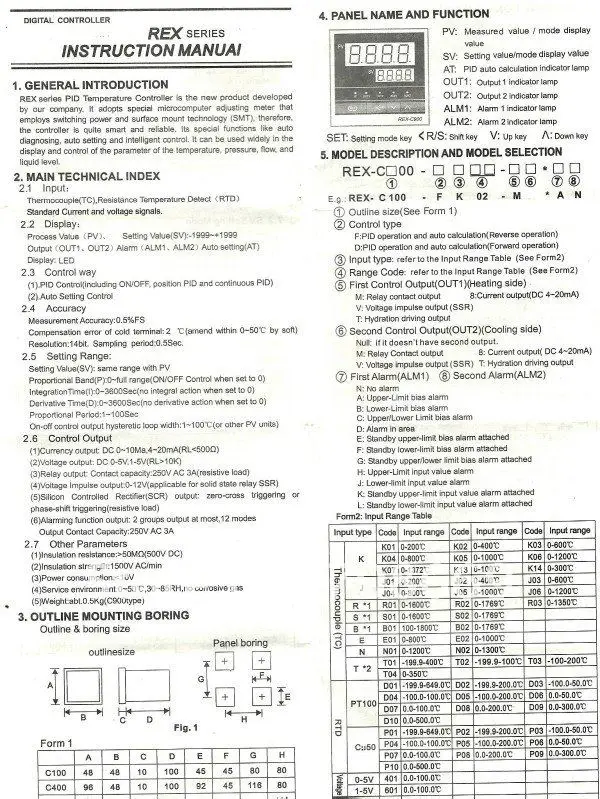 Цифровой PID Температура контроллер+ max.40A SSR+ зонд термопары K