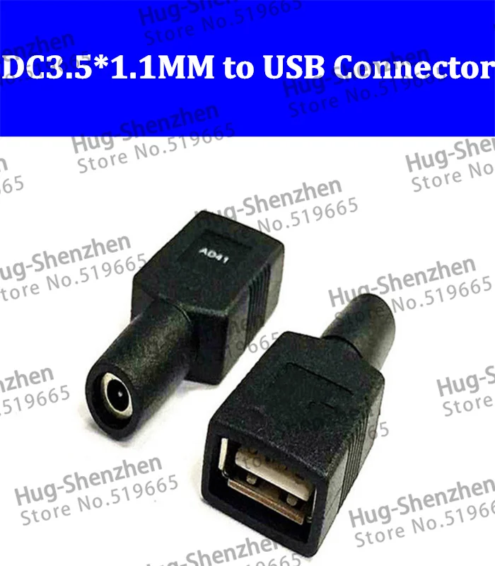 

Высококачественный адаптер питания DC3.5 * 1,1 мм мама-USB мама коннектор для IPAD -- 5 шт./лот