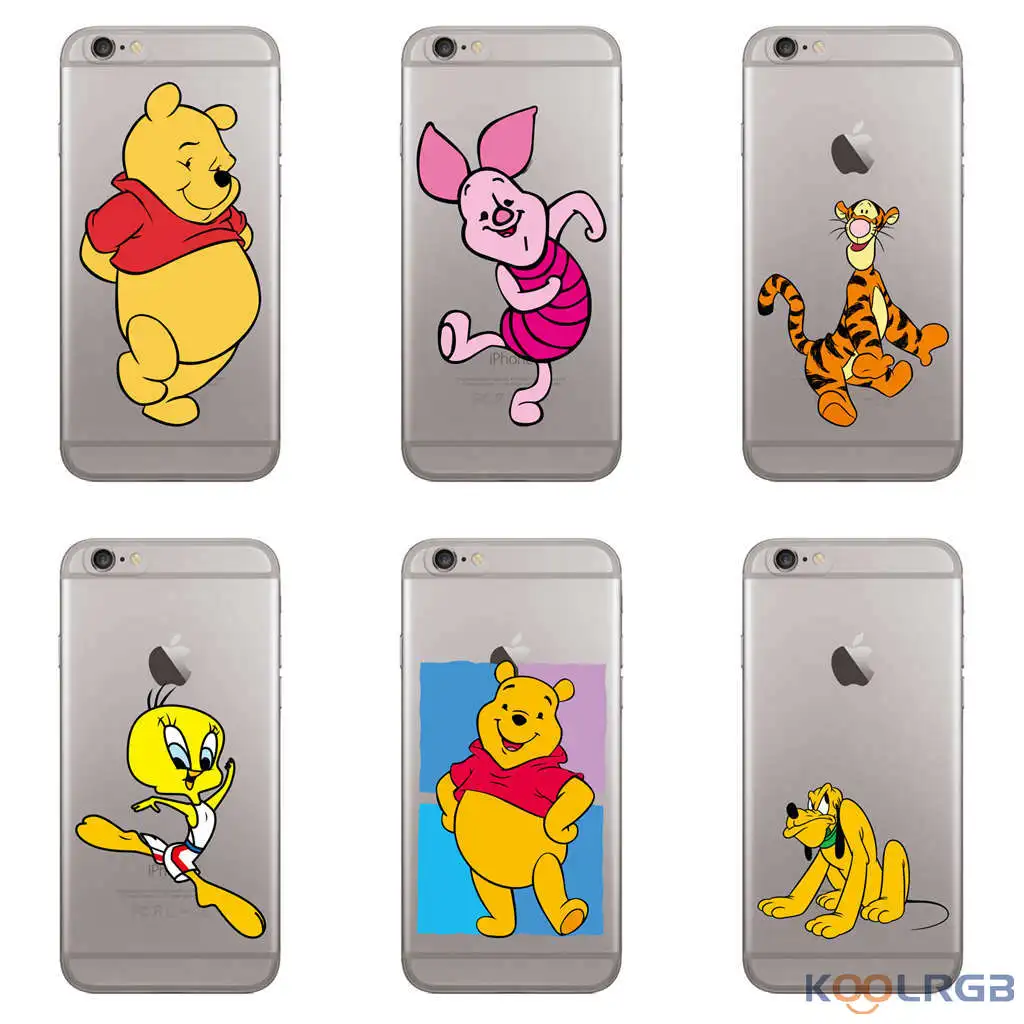 Koolrgb довольно шаблон печати винни пух case тпу телефон printed привлекательный для iphone