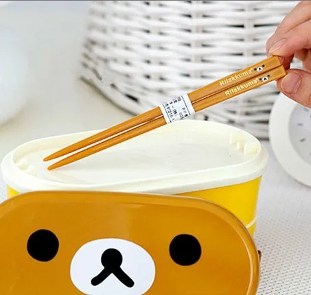 1 шт медведь сохранение тепла двухслойная коробка Rilakkuma Bento Ланч-бокс 16,5*8 см