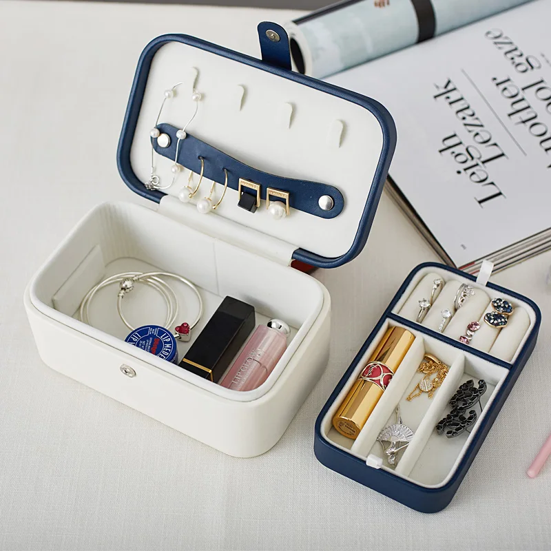 Шкатулка для ювелирных изделий органайзер 4 листа клевер с зеркалом кожаный