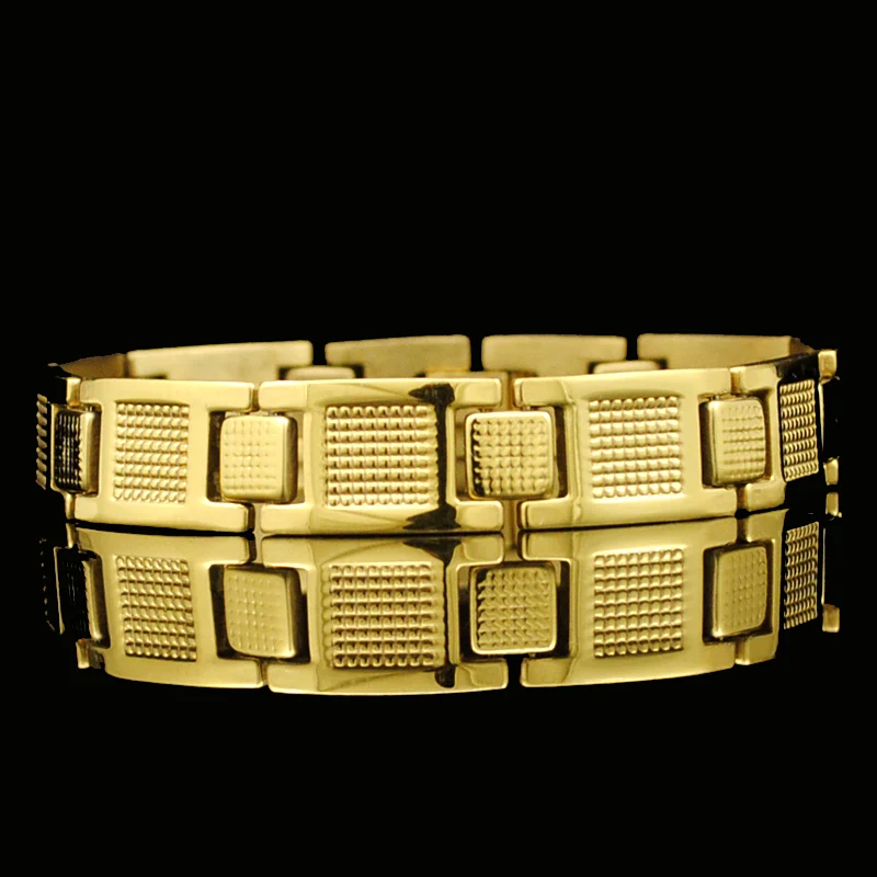 Модные золотые Цвет сетке браслет для Для мужчин женщин Нержавеющая сталь Best