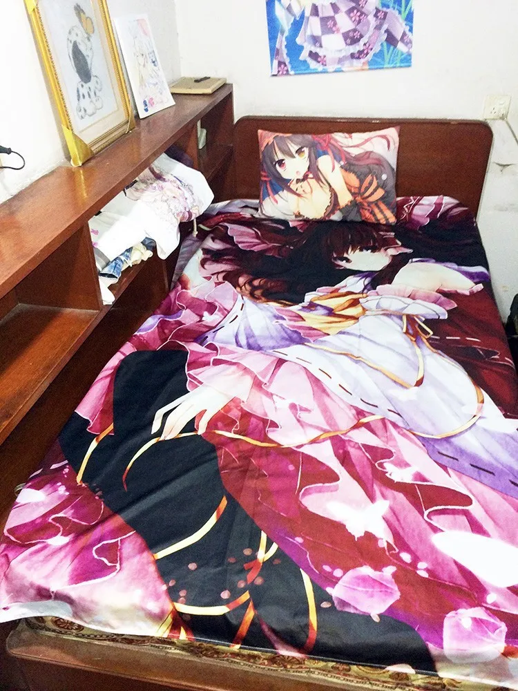 MMF overlord аниме персонажи сексуальная девушка albedo& shalltear кровопролитная простыня пододеяльник одеяло