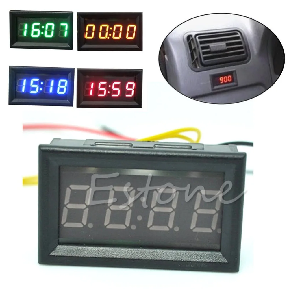 

Hot Sale Car Motorcycle Accessory 12V/24V Dashboard LED Display Digital Clock
