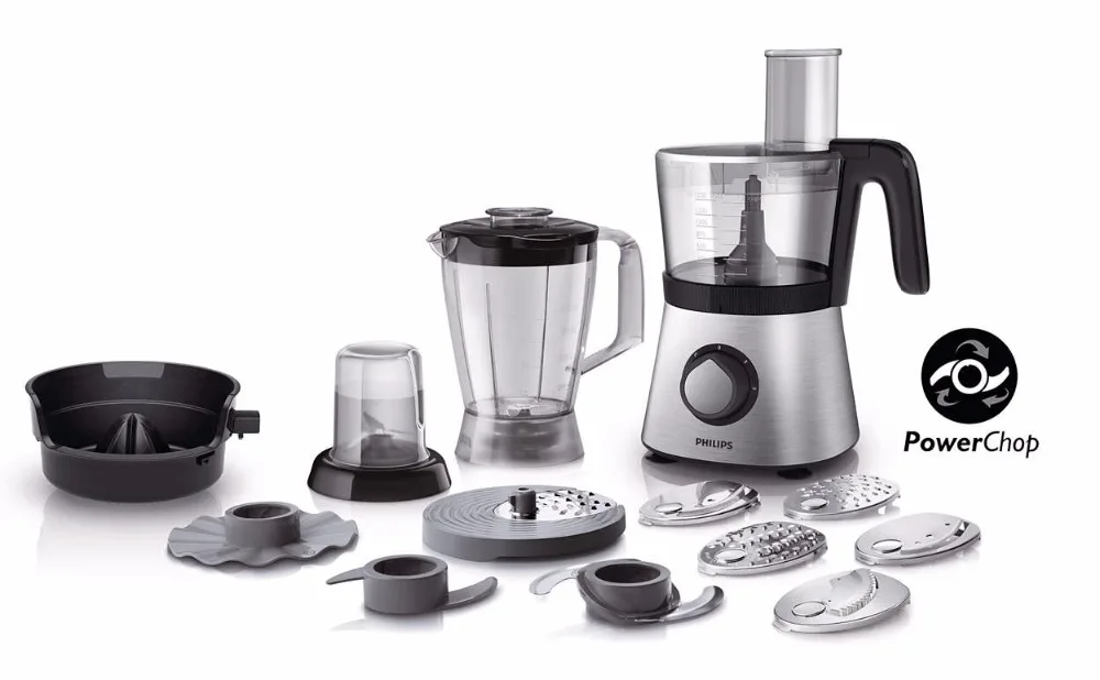 Philips Viva Collection Food processor 850 W Compact 4 in 1 setup 2.1 L bowl Accessories for + 30 functions HR7769/00 | Бытовая техника