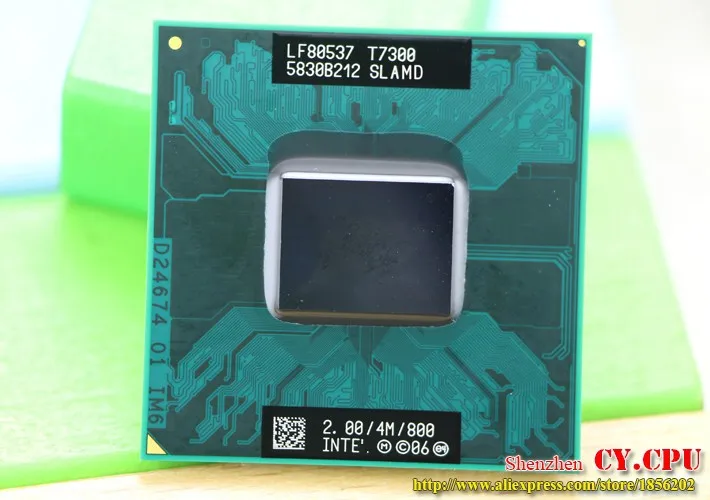 intel cpu ноутбук Core 2 Duo T7300 cpu 4M Socket 479 cache/2,0 GHz/800/двухъядерный процессор для ноутбука