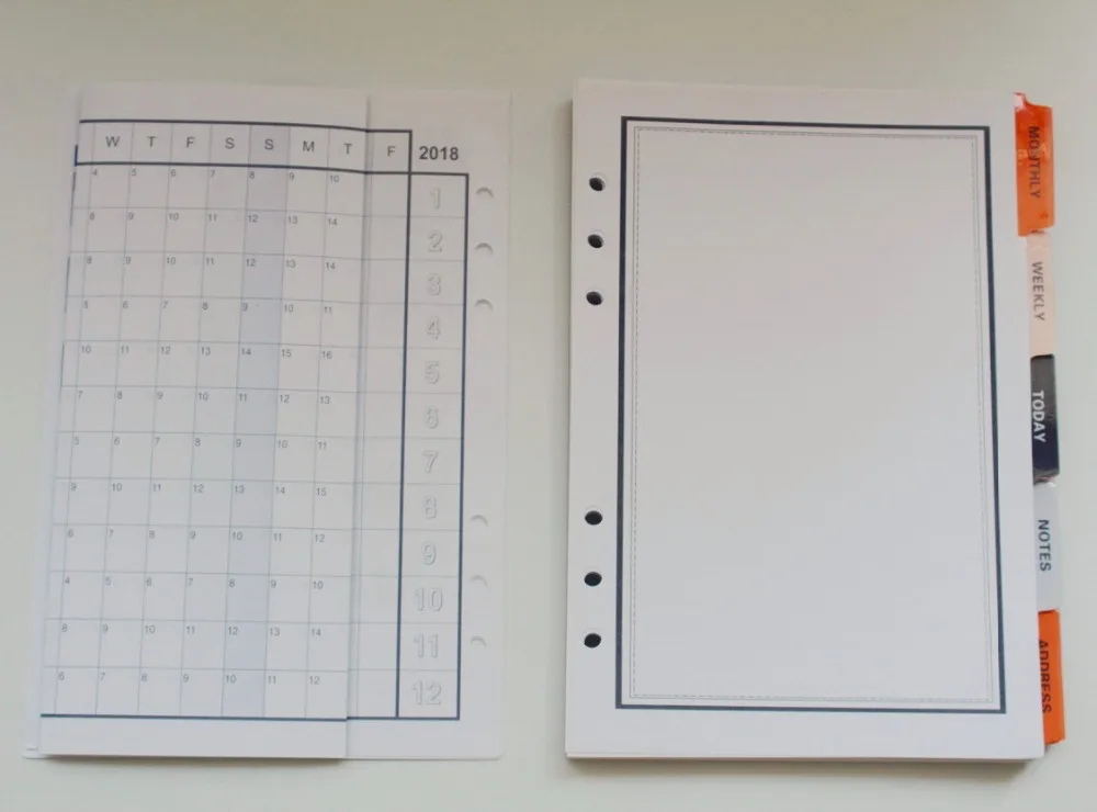 Профессиональная бумага для планировщика деловая А5 А6 А7 спиральная ежедневника