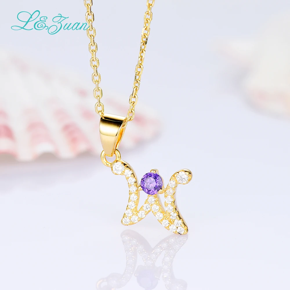 Женское ожерелье с подвеской W l & zuan простое изящное украшение буквой 925 цепочка