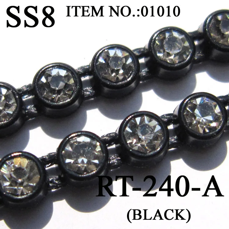 SS8 Plastic Crystal Rhinestone Banding Jewellery Making Accessories 10Yards/lot Crystal Rhinestone Banding Trim AM TAIDIAN