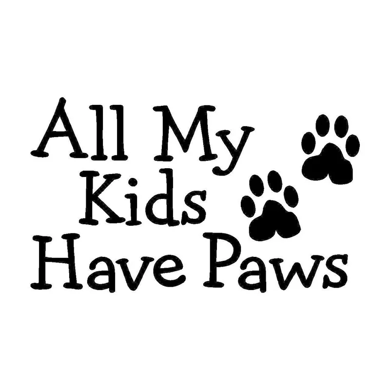 16 5*9 8 см все мои дети имеют собачьи лапы кошки наклейки для автомобиля забавные