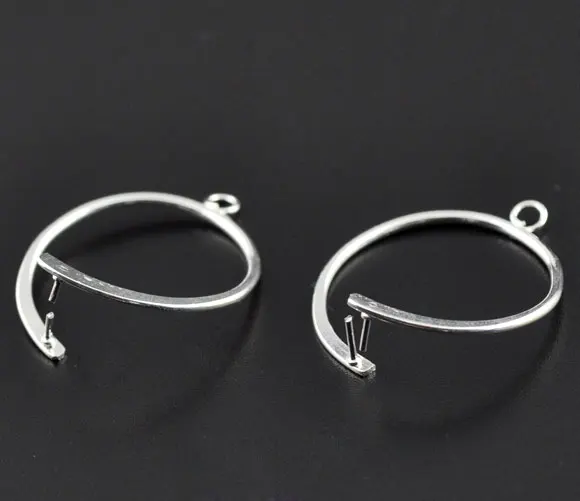 LASPERAL серебряный цвет Roud ушные клипсы подходят висячие серьги ювелирные изделия