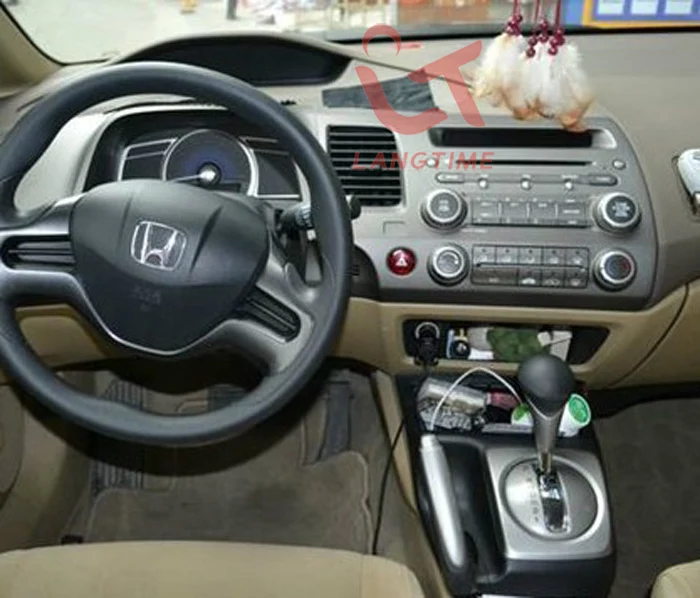 Автомобильная арматура DVD рамка панель DVD Dash комплект для 07-2011 Honda Civic, 2DIN(левая рука, с отверстием SRS