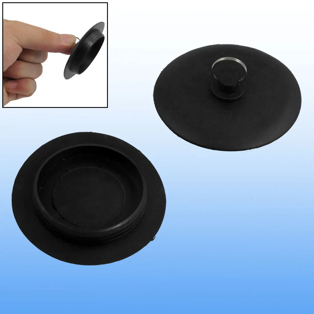 UXCELL Кухня 1.8 &quotDia Вода Раковина Plug Черный Резиновый Утилизация Пробка 2 Шт.|kitchen sink