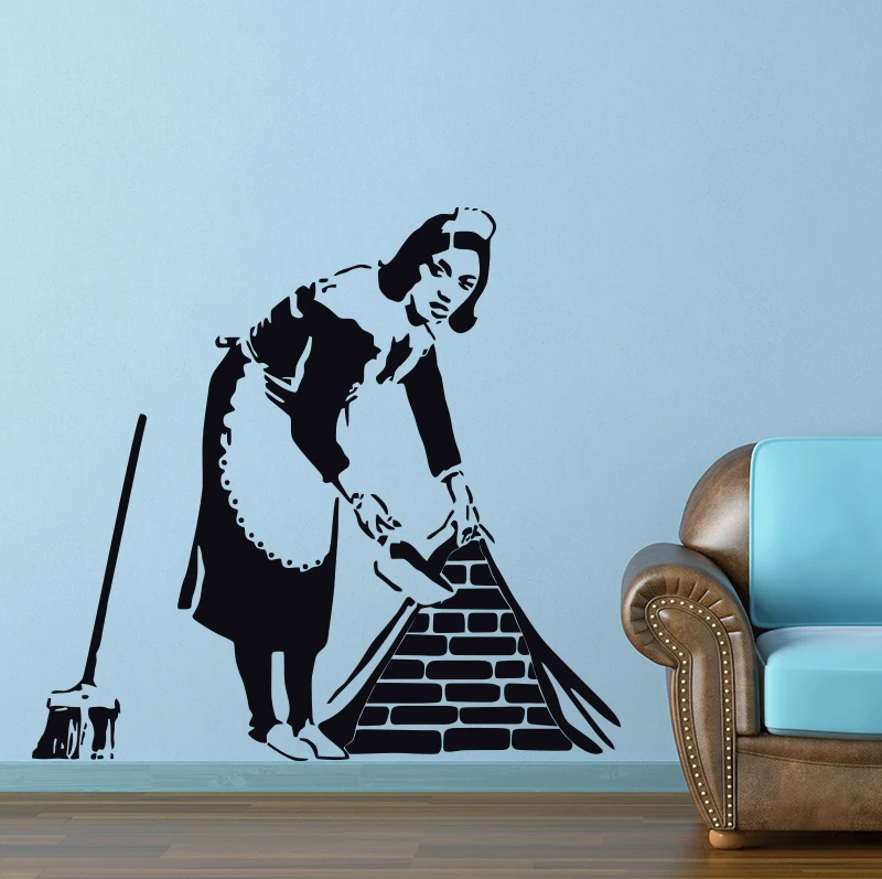 Настенные Стикеры для Девы банкси домашний декор уличное искусство виниловый