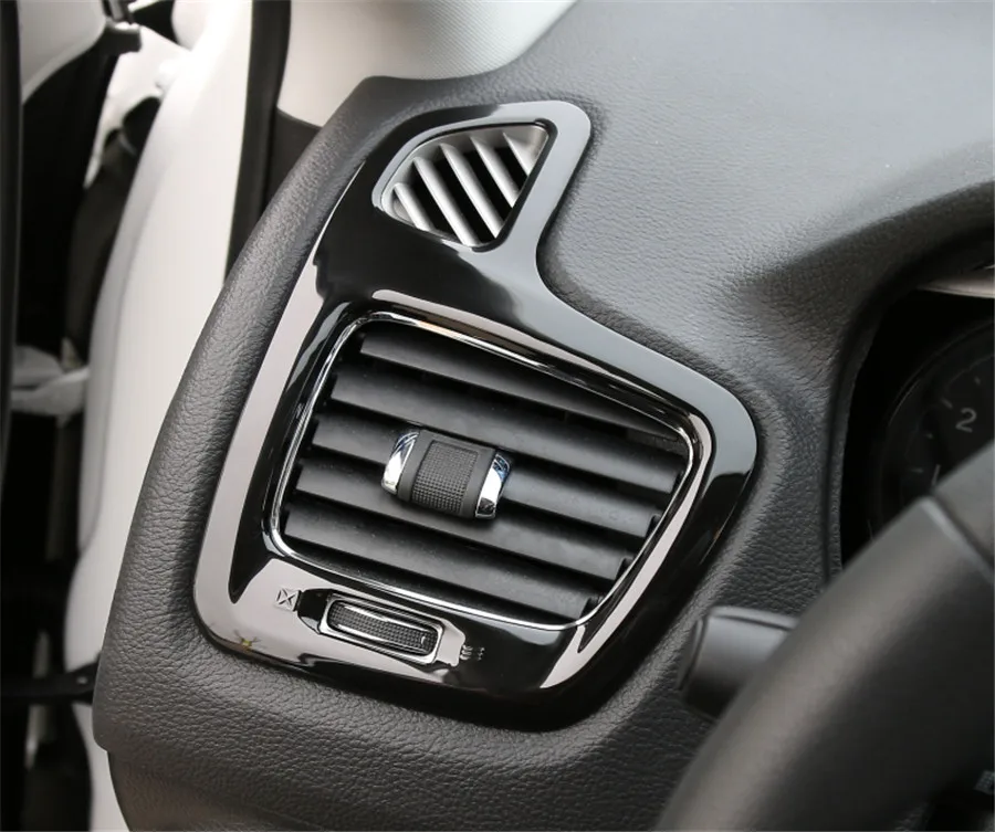 Наклейка на приборную панель автомобиля YAQUICKA, левая/правая сторона, для кондиционера, вентиляционного отверстия, для Jeep Compass 2017 ABS, аксессуар... от AliExpress WW