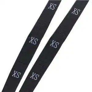 black XS DoreenBeads размер этикетки одежда тканые бирки XS-2XL белый черный 32 мм(1 2/") x 12 мм(4/8") 1 рулон(около 400 шт - Цвет: black XS