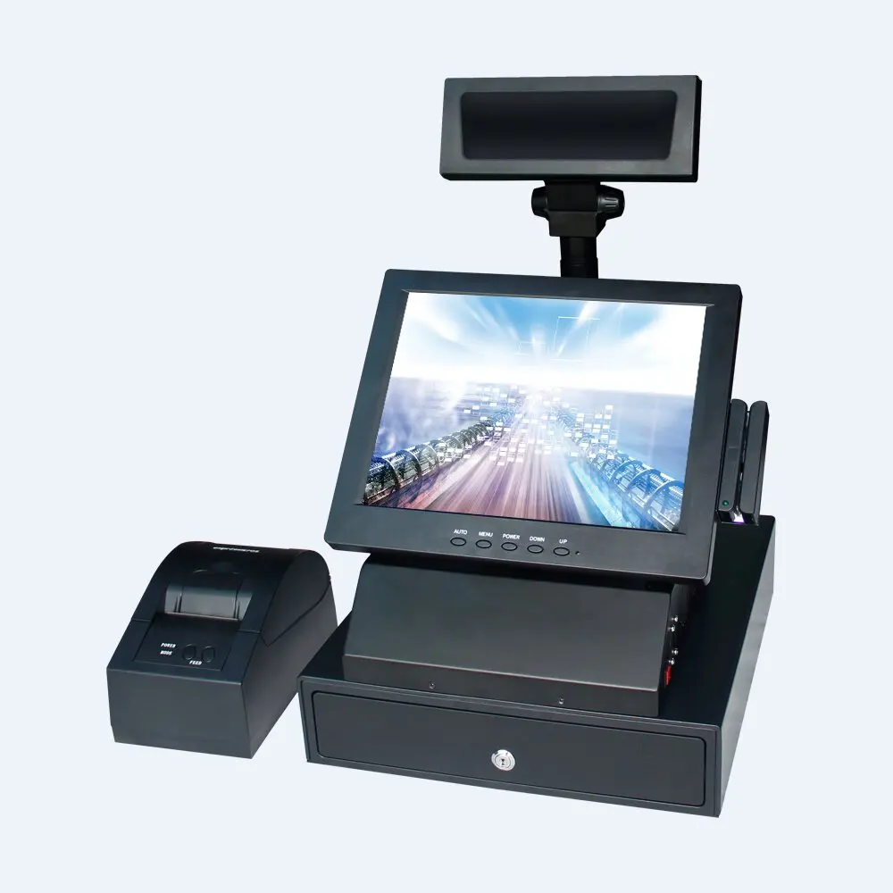 12 дюймов дешевая розничная продажа все в одном сенсорный кассовый аппарат