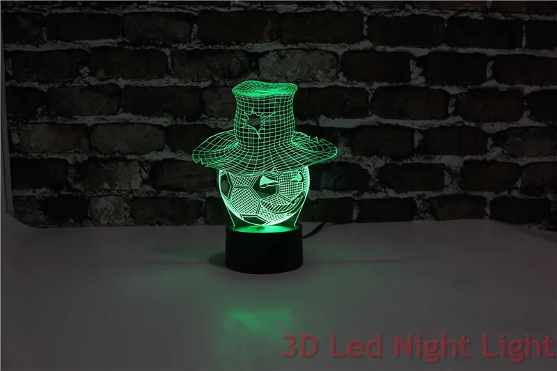 Бесплатная доставка футбольный сувенир 3D светодиодный ночник для спальни с