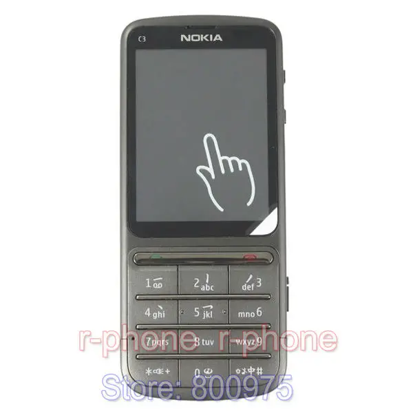 Мобильный телефон Nokia C3-01 русская клавиатура разблокированный C3-01 мобильный телефон Восстановленный