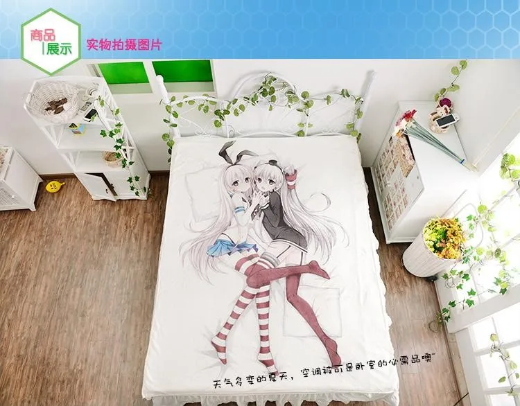MMF overlord аниме персонажи сексуальная девушка albedo& shalltear кровопролитная простыня пододеяльник одеяло