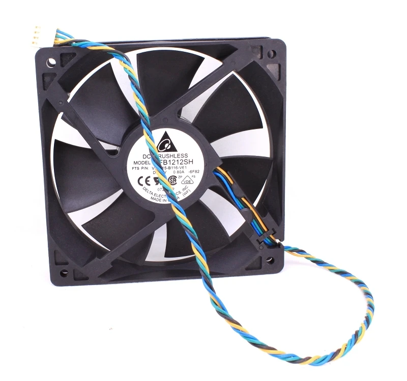 Для delta fan AFB1212SH 12 см 120 мм 1225 12025 12*12*2,5 см 120*120*25 мм 12 В 0.80A Вентилятор охлаждения хорошее качество