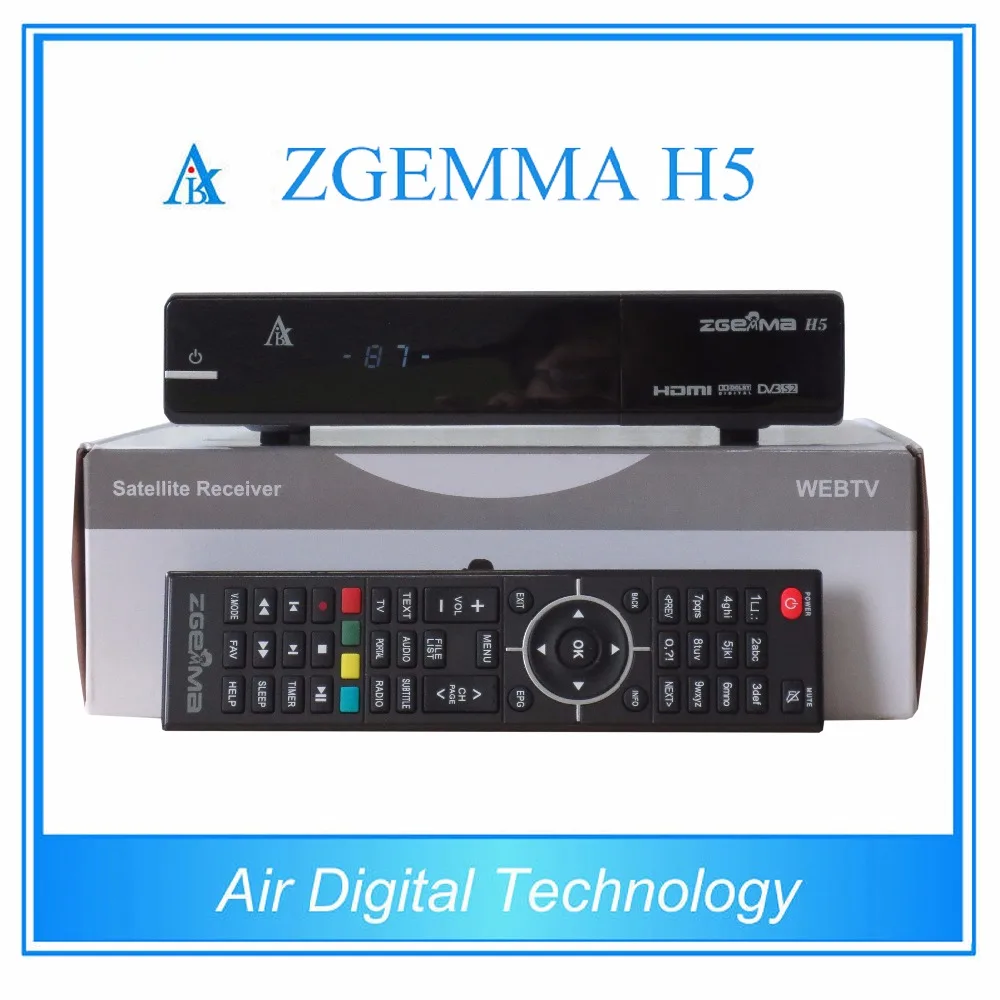 2 шт./партия ZGEMMA H5 оригинальный Enigma2 спутниковый ресивер Linux комбо dvb s2 t2/c