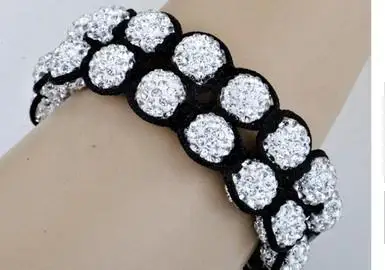 Вэнь дискотечный шар++ Gift.10mm дискотечный шар бисер три ряд клей кристаллические браслеты ювелирные украшения для Для женщин Для мужчин. Шамбала