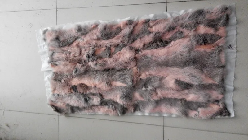 100% настоящая окрашенная кроличья тарелка/тарелка из синего кроличьего меха для