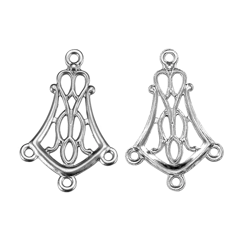 30 шт. из нержавеющей стали полые узоры ювелирных изделий и разъемы для