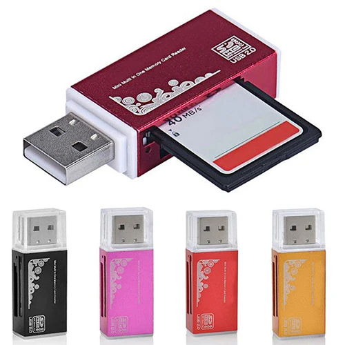 USB 2,0 все в 1 мульти карта памяти считыватель для картридер 2 микро-sd TF M2 MMC MS Pro