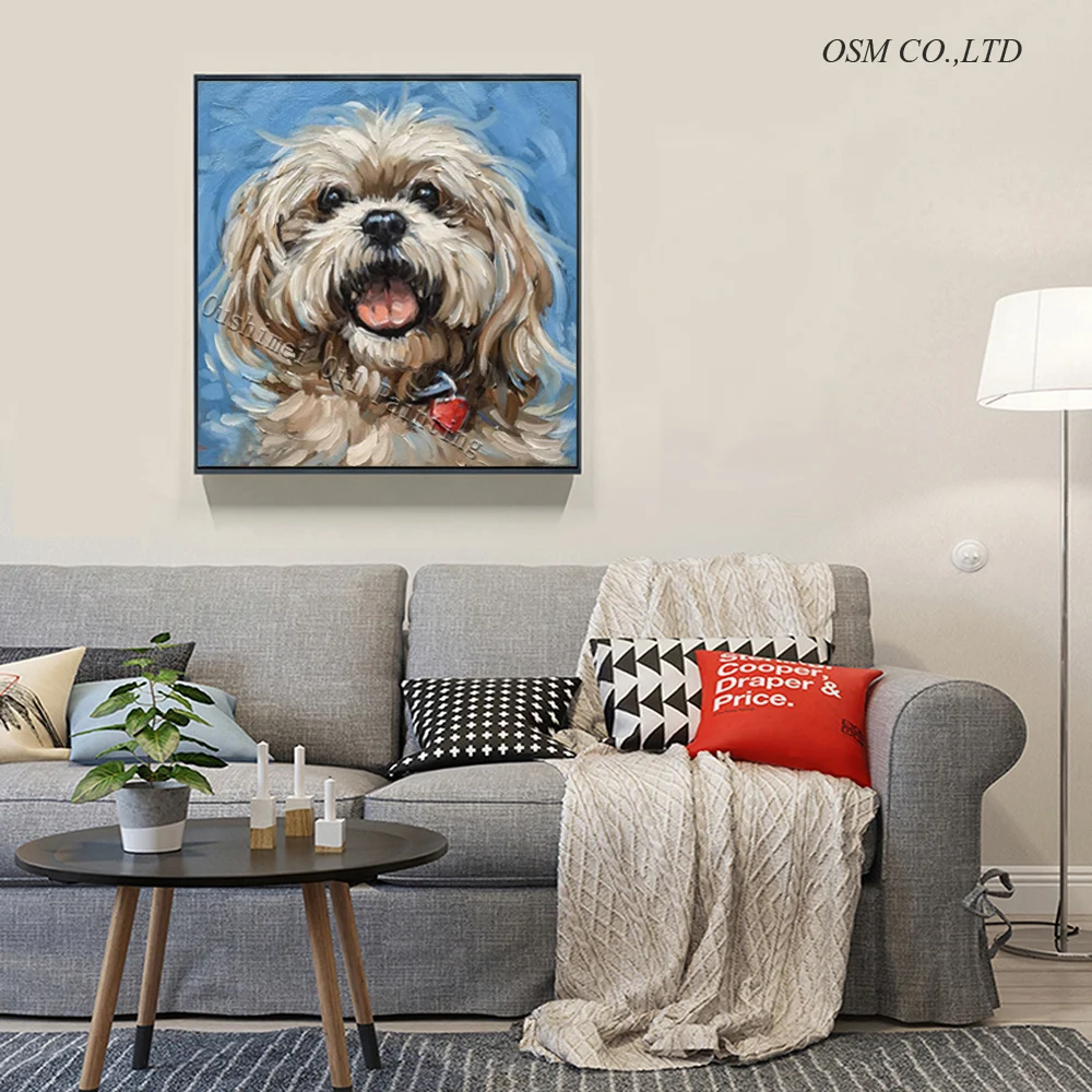 Бесплатная доставка высокое навыки художник ручная роспись качество собаки