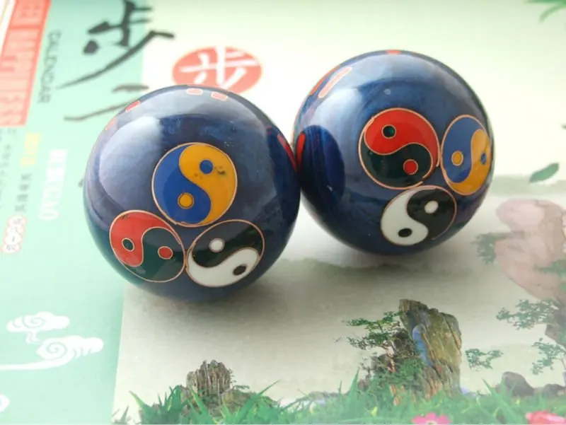 50 мм 40 мм китайские шарики baoding, перегородчатая Taichi дизайн в разных цветах. Chiming Фитнес мяч. Домашний подарок. Бумажная коробка