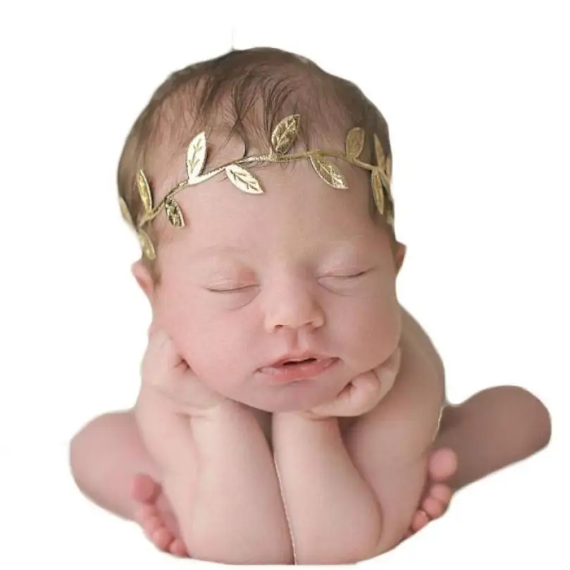 Повязка на голову для новорожденных девочек эластичная повязка с бронзирующими