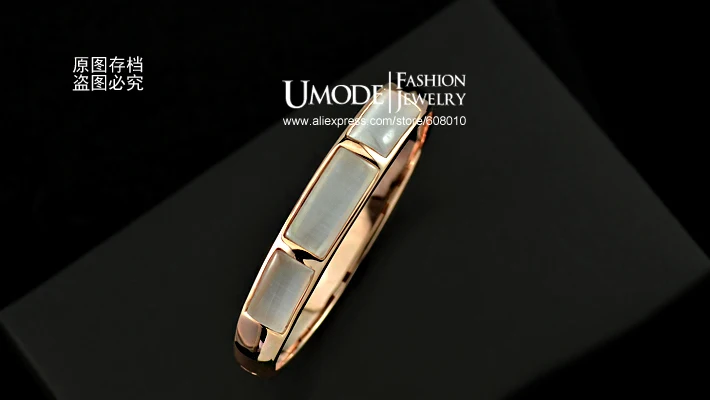 Umode 18 К розового золота имитация опал камень браслет JB0080