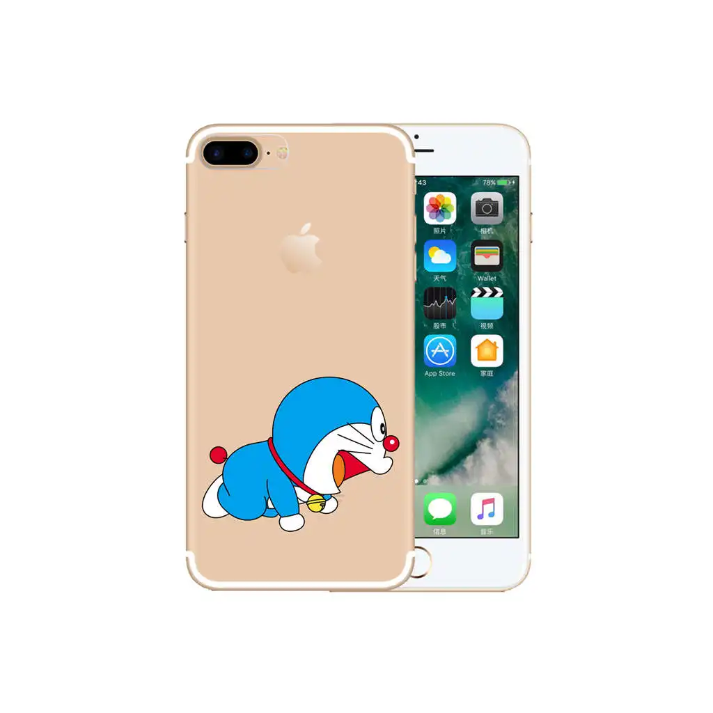 KOOLRGB Doraemon ТПУ Телефон Case Стильный Печати Silicone для Iphone 6 6s Plus iPhone 7 |